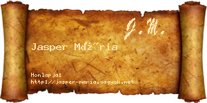 Jasper Mária névjegykártya
